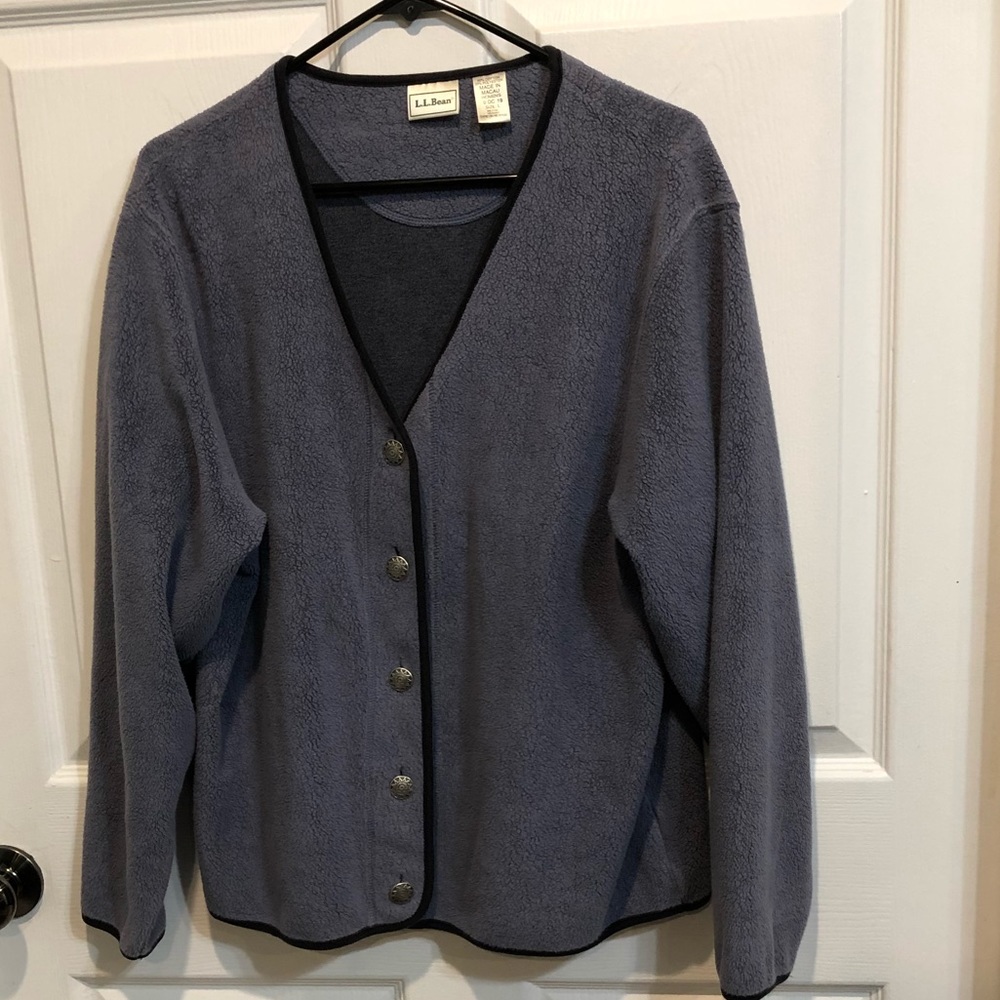 LL Bean Gray Sweater Sz Lg
